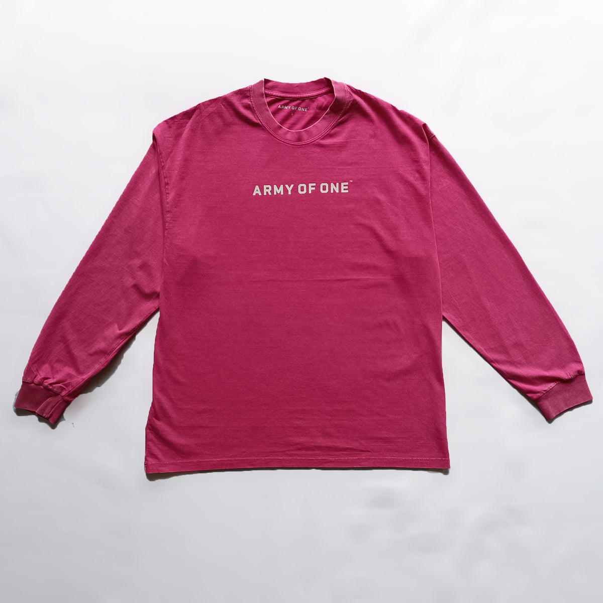 Oversized Long Sleeve Tee - Pink