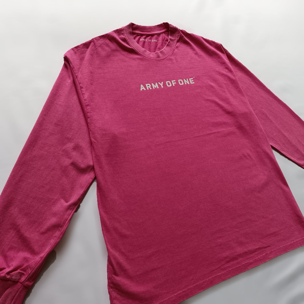 Oversized Long Sleeve Tee - Pink