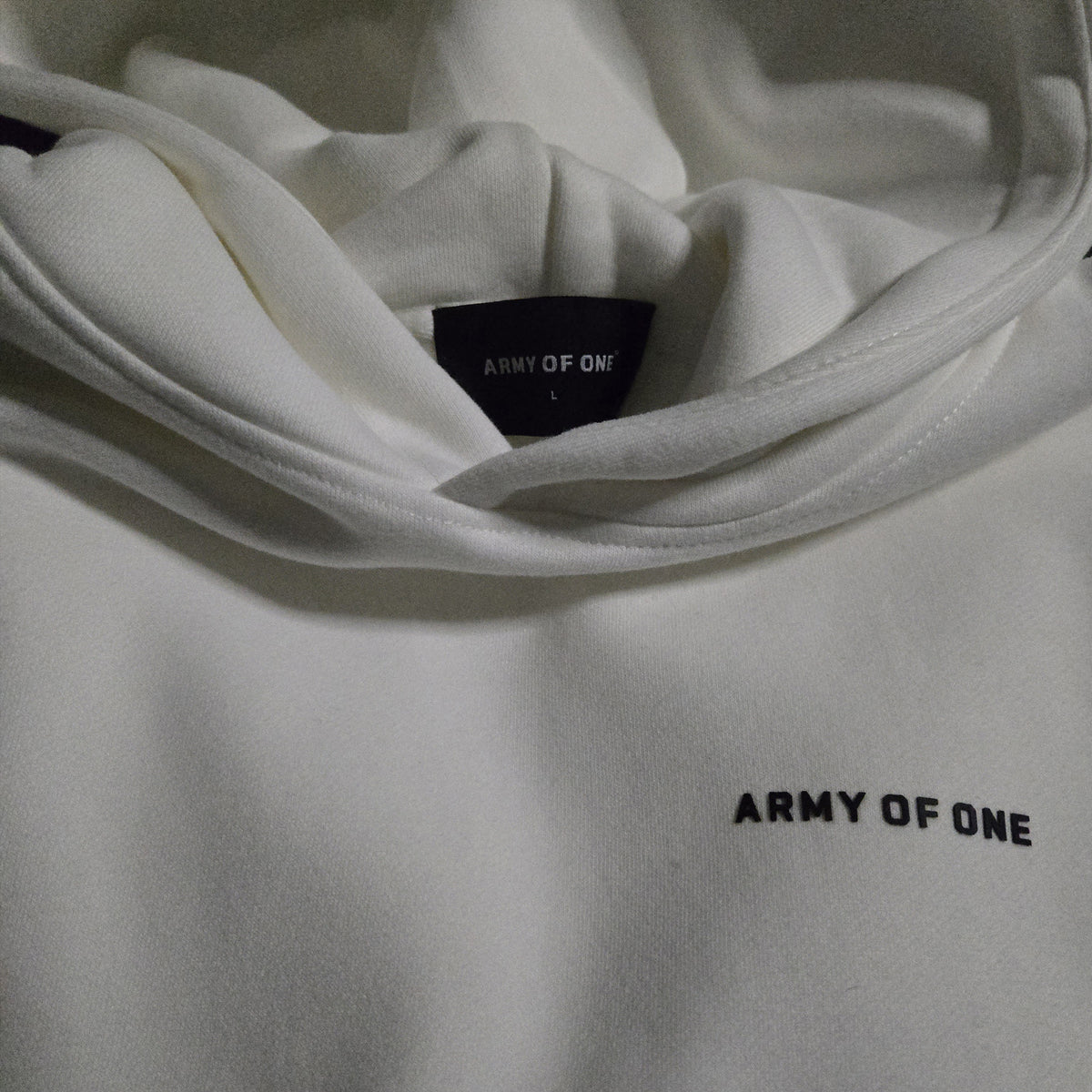 New - Army Of One Core Hoodie - Ghost White