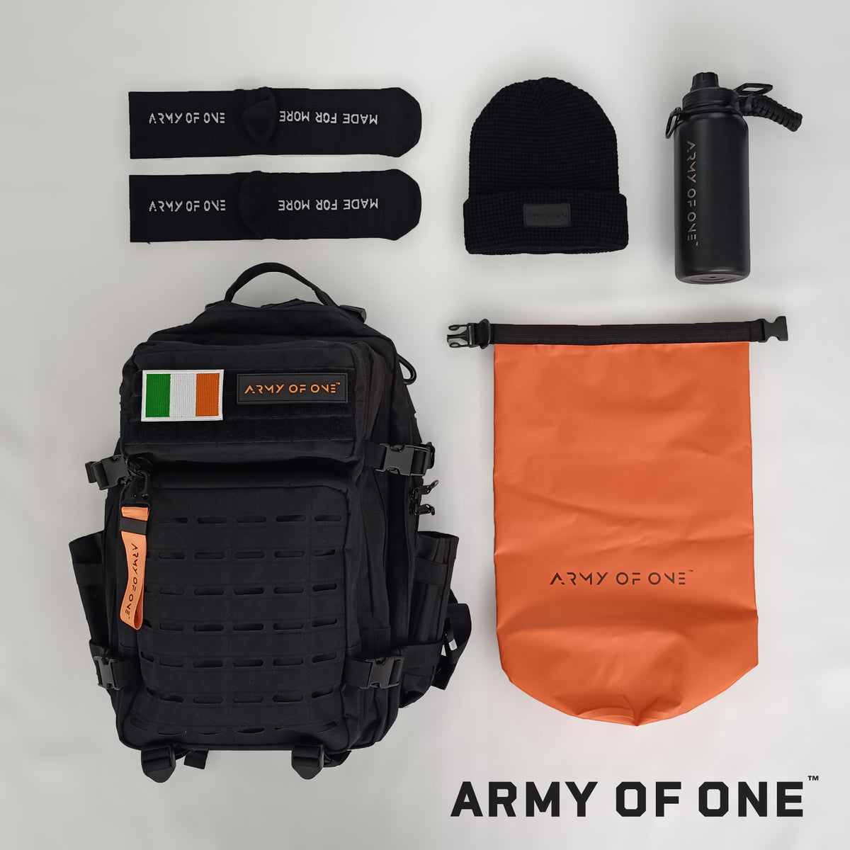 SURVIVOR PACK 45L : Orange Patch + Keychain