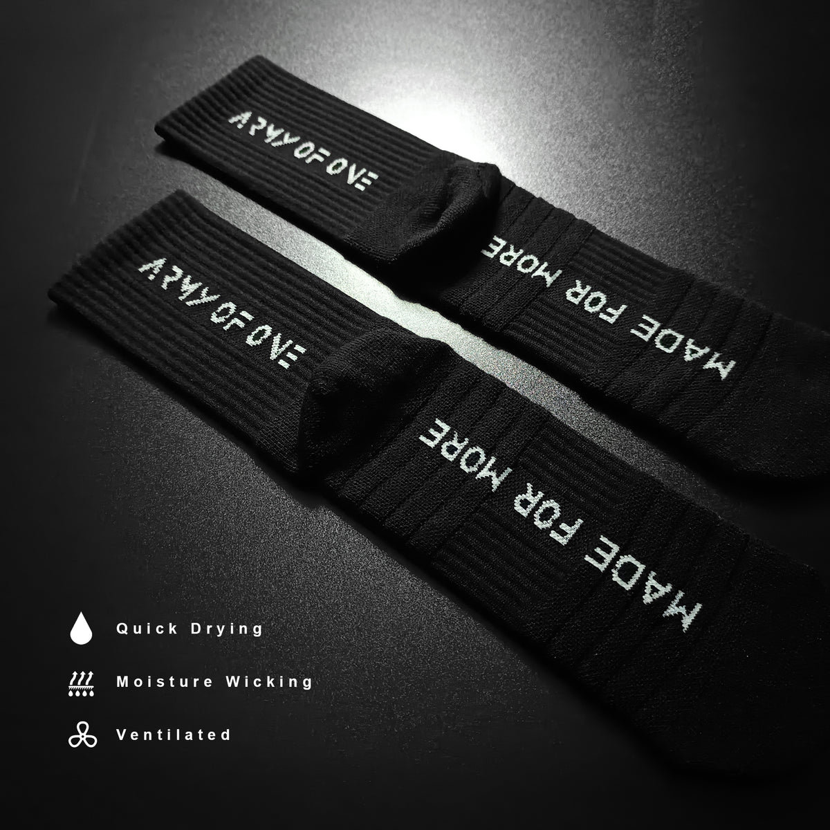 3 PAIRS CREW TRAINING SOCKS (UNISEX)