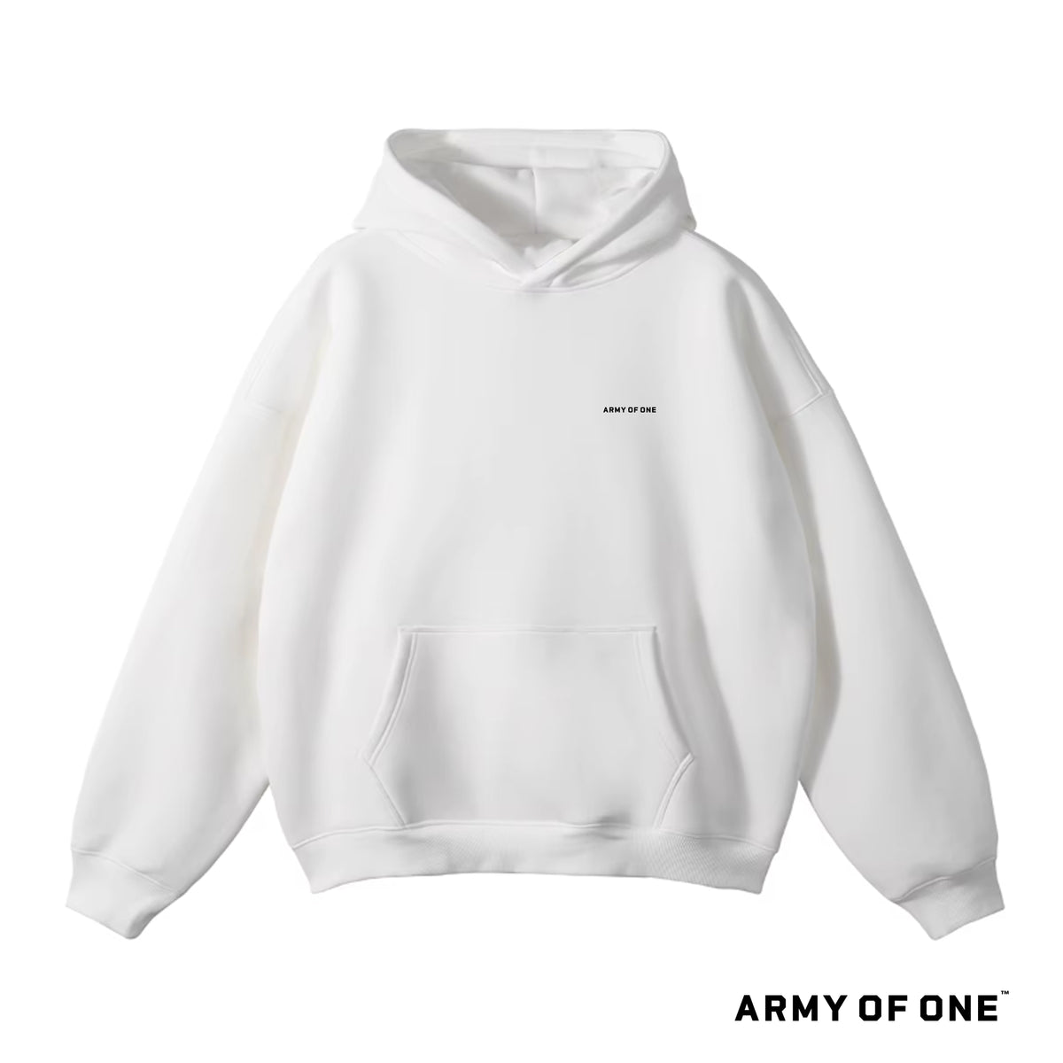 New - Army Of One Core Hoodie - Ghost White