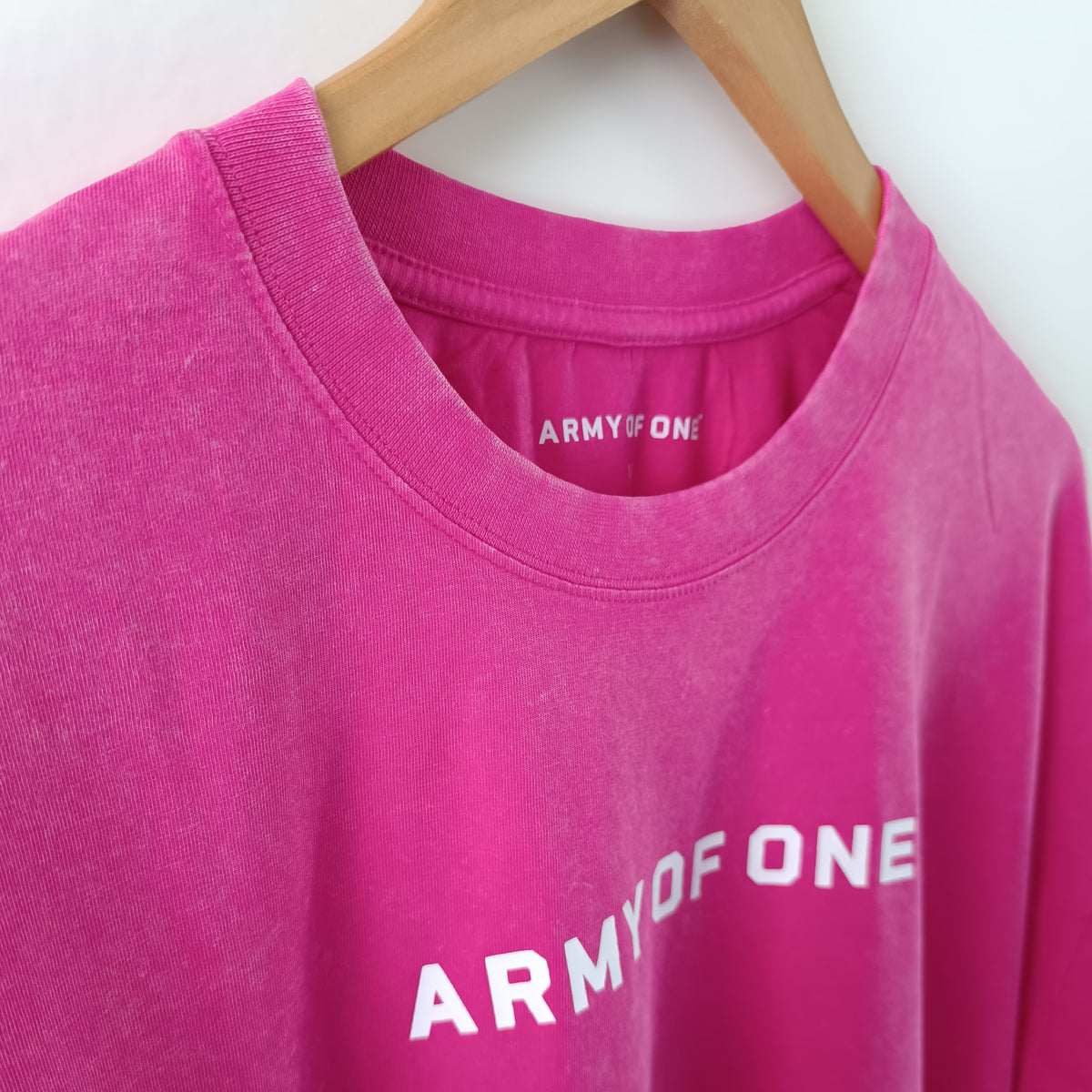 Oversized Long Sleeve Tee - Pink