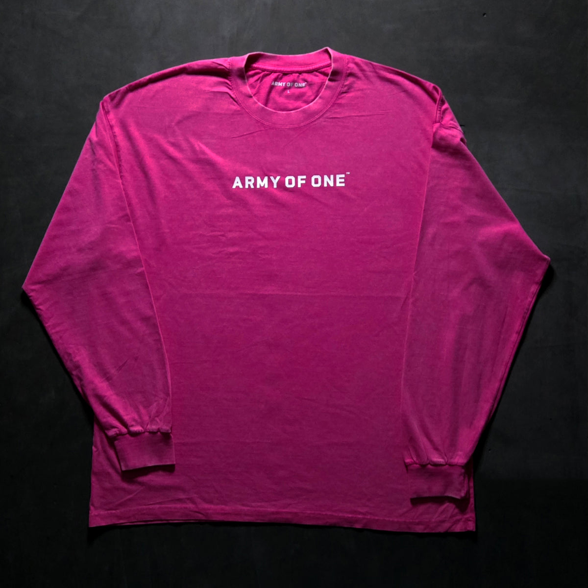 Oversized Long Sleeve Tee - Pink