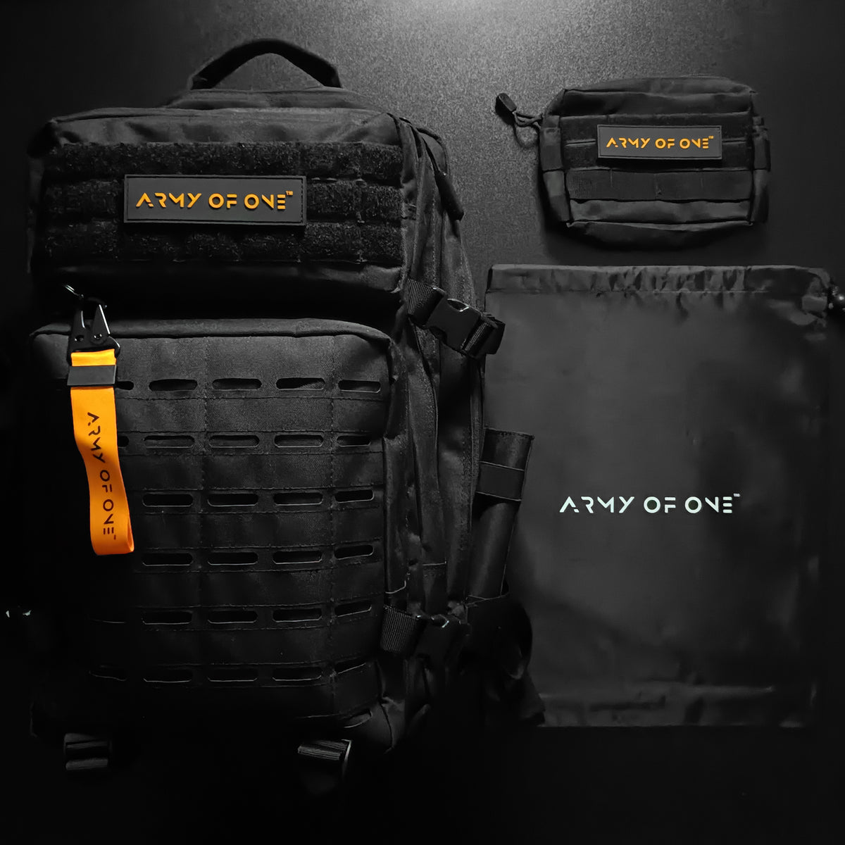 SURVIVOR PACK 45L BLACK / ORANGE